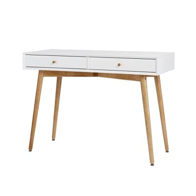 China New Modern Simple Home Office Furniture Double Side Cheap White Computer Desk With Drawer for sale