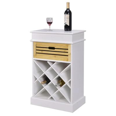 China Sustainable New Design Custom Wooden MDF Wine Rack Table for sale