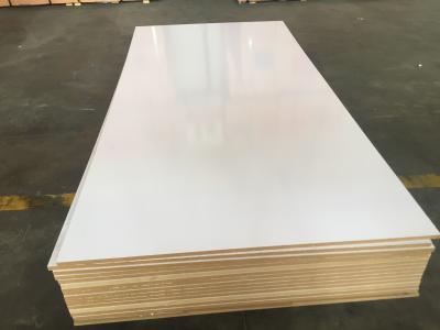 China MELAMINE MDF.TITANIUM WHITE HIGH GLOSSY MDF,E2 GLUE. for sale