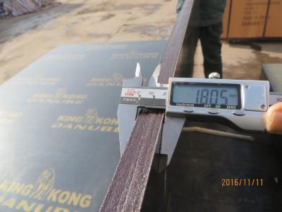 China Black film faced plywood with logo, black faced shuttering plywood, Concrete Formwork / Construction Material for sale