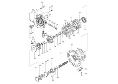 China ZX850-3 M2X210 Swing Motor Assy , 4637117 Hydraulic Slew Motor for sale