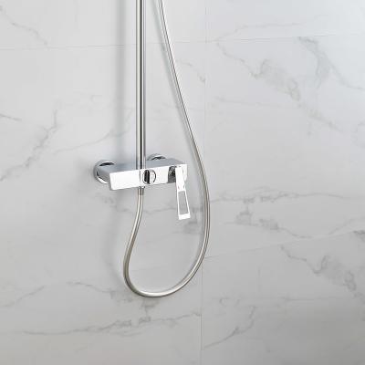 China With Sliding Bar CE Certified Luxury European Style Factory Rain Outlet Chinese Chrome Copper Shower Set High Quality for sale