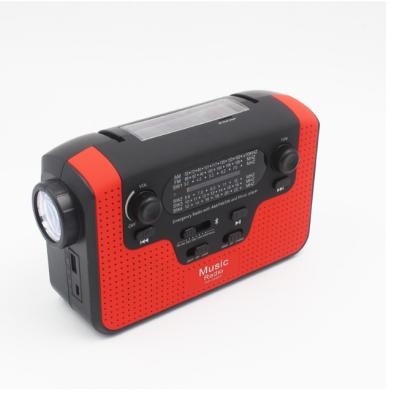 China PORTABLE Portable Outdoor Emergency Weather Radio With Hand Crank Best Waterproof FM Solar Powered Radio for sale