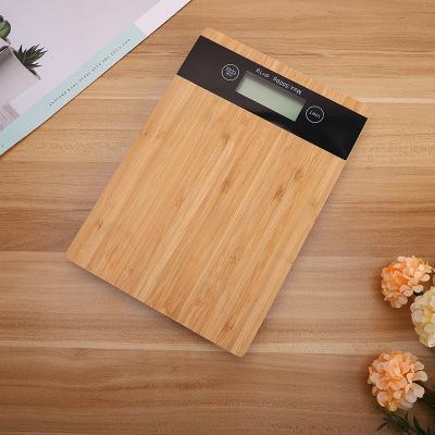 China Touch Screen Placing Multifunctional Digital Food Weighting Digital Food Scale Natural Bamboo Scale for sale