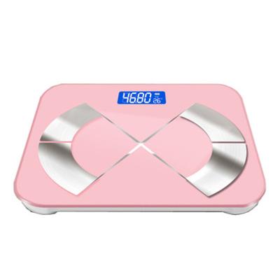 China Digital Wireless Personal Weighing Bathroom Scale up to 180kg Bathroom APP Radio with Fat Glass Scale for sale