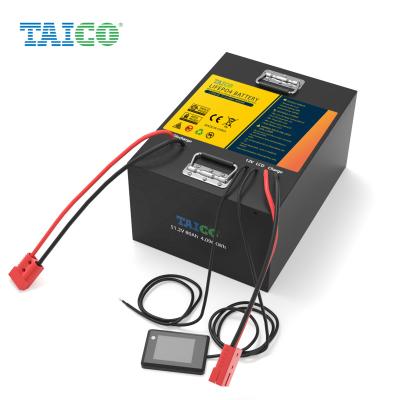 China TAICO Toys 51.2V 50ah 60Ah 48V 80ah Lithium Ion Golf Cart Battery Rechargeable Lifepo4 Battery Module For EV RV Campers Golf Cart for sale