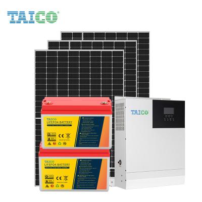 China Shenzhen Home TAICO 3kw Off Grid Solar System Price With Battery for sale