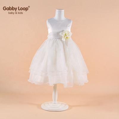 China Anti-wrinkle tutu white bridesmaids kids party princess baby wedding dress 2-10 for party wedding girls kids 2022 fashion dresses for sale