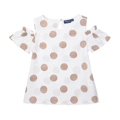 China Anti-pilling Gabby Loop Kids 100 cute cotton tops for girls dots for sale