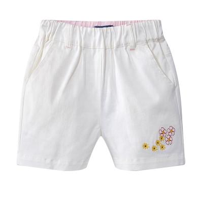 China Anti-pilling Gabby Loop Kids Summer Girls White Twill Shorts For Kids Children Cotton Stretch Shorts for sale