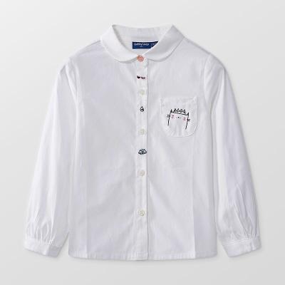 China 2022 Sale Boys Long Sleeve Kids Shirt New Cartoon Cotton White Boy Shirt Breathable Warm Casual Print Blouse for sale