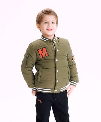 China Anti-Wrinkle Gabby Loop Kids Baseball Jacket Baby Boy Winter Coat Kids Parka for sale