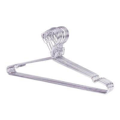 China Modern Thick Metal Garment Hanger Hanger Stainless Steel With Windproof Buckle for sale