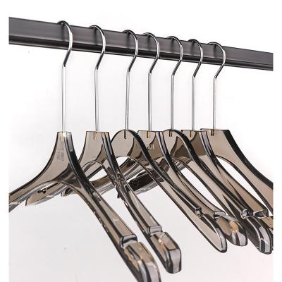 China Custom Clear Plastic Luxury Acrylic Hanger Eco-Friendly Crystal Acrylic Hangers For Clothes for sale