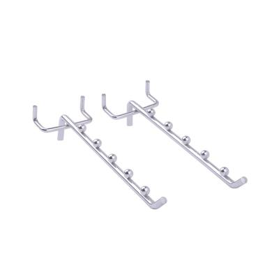 China Supermarket or clothing store retail single wire hooks metal display pegboard hanging hooks for sale