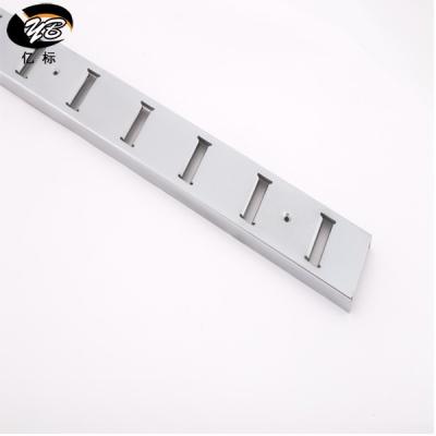 China Channel Wholesale Fitting Chrome Metal Steel I Type Channel Aluminum Slotted Raceway for sale