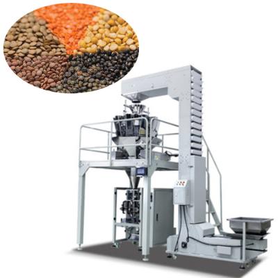 China Food 30 - 80 Bags Per Min Rice Bean Seed Pouch Multihead Weigher Automatic Packaging Machine For Pillow Bag Or Gusset Bag for sale