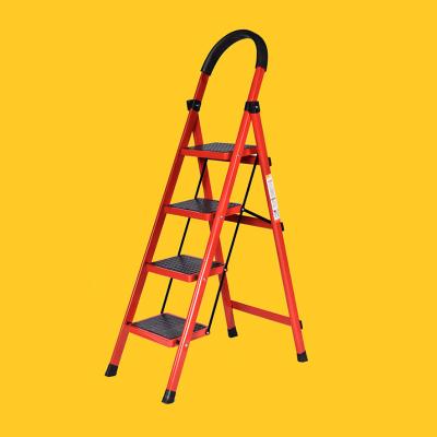 China Folding Ladders Low Price 3 Step Folding Ladder High Quality Rugged Aluminum Folding Ladder for sale