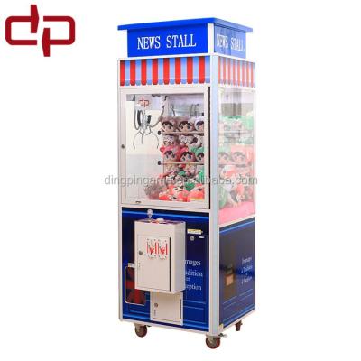 China Heat-tempered glass ; Customized PC Mini DingPin Plush Claw Machine Stacker Game Toy Crane Machine For Sale for sale