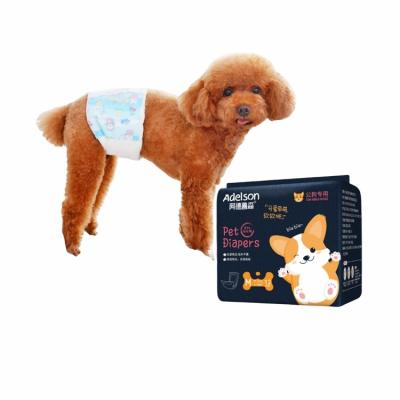 China Convenient Disposable Pet Change Water Leakage Prevention Cleaning Premium Custom Custom Files Pet Diaper For Males Dog for sale