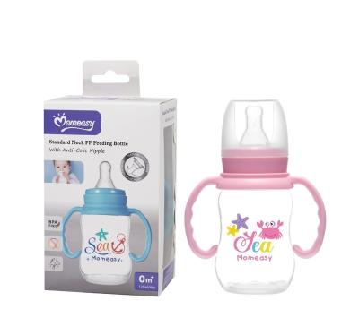 China BPA Free Standard Neck Care Bottle With Nipple Natural BPA Free Plastic Baby Response Bottle For Newborns 4oz/120ml for sale