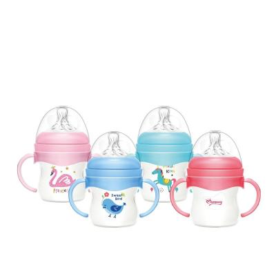 China 120ML BPA FREE Baby Bottle BPA FREE Newborn Custom Handles PP Wide Neck Baby Feeding Bottle for sale