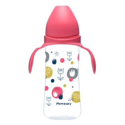 China BPA Free 11oz/330ML Wide-Neck Baby Bottle With Handle for sale