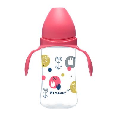 China BPA Free 8oz/240ML Wide-Neck Baby Bottle With Handle for sale