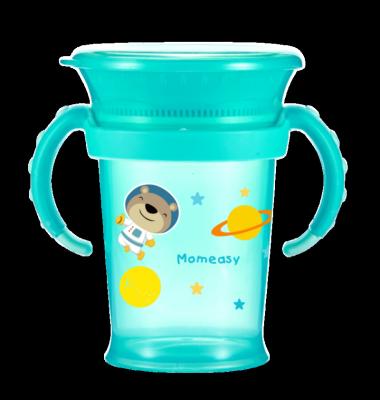 China BPA Free PP 360 Degree Natural Drink Cup For Baby 7oz /210ml No Puddle Sippy Cup With Double Handle For Toddlers for sale