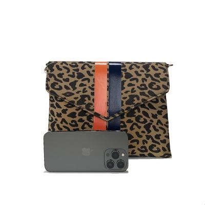 China PORTABLE Fashion Women Party Clips 2022 Designer PU Leather Bags Prom Evening Handbag Leopard Clutch Bag for sale