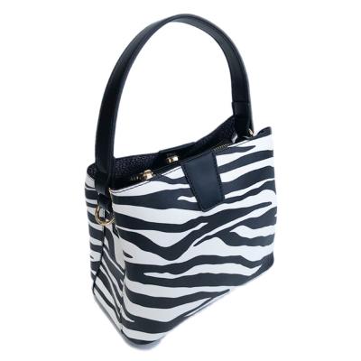 China Wholesale High Quality Leather Luxury Designer Handbags Fashion Zebra Ladies Handbag Zebra Ladies Armpit Bag Luxury To Women Zebra Stripes for sale