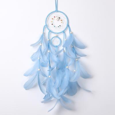 China Wholesale Cute Heart Feather Cute Feather Girls Birthday Catcher Dreamy Wind Chime Ornaments for sale