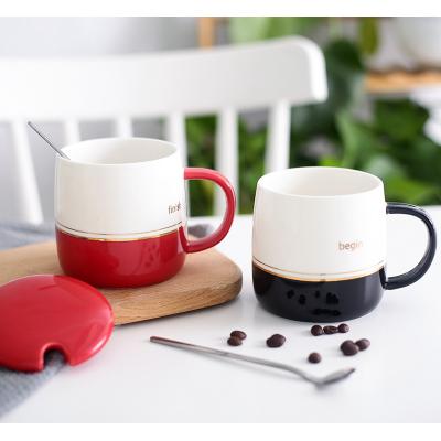 China High Grade Custom Viable Ceramic Practical Household Coffee Belly Round Mug Gift for sale