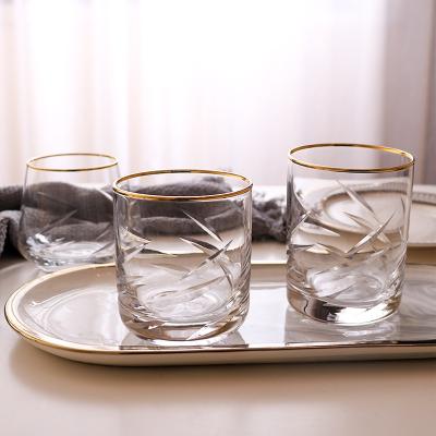 China Europe factory direct creative glass household water whiskey wine transparent glass cup for sale