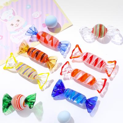 China Jewelry Tray Japanese Style Candy Colored Striped Glass Craft Creative Indoor Desktop Decoration for sale