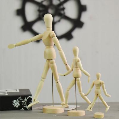 China Wholesale Wooden Joint Doll 14 Joint Movement Europe Zakka Grocery Man Wooden Crafts for sale