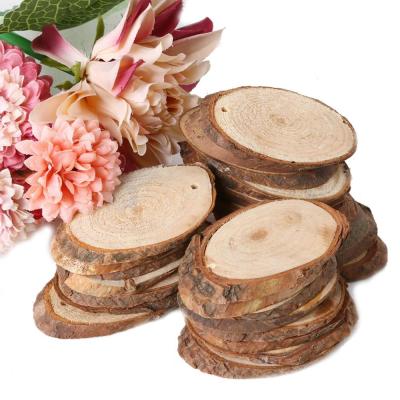 China Europe Natural DIY Rustic Original Wood Crafts Oval Key Chain Accessories 25pcs Per Pack for sale