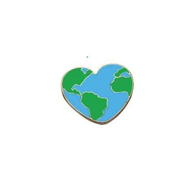 China Europe Lapel Heart Shaped Pins With Butterfly Clutch , Custom Lapel Pins for sale