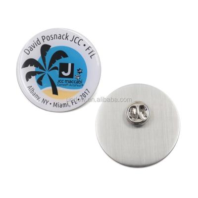 China Europe offset printing lapel pins with butterfly clutches for sale