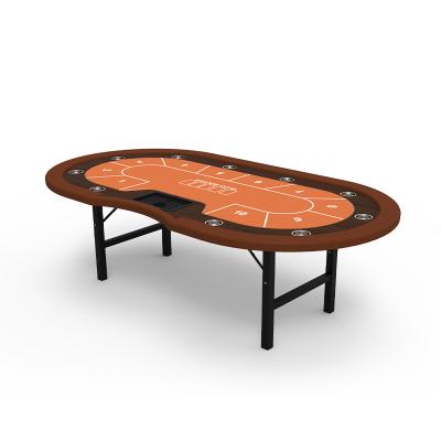 China Cheap Price Casino Entertainment YH 86inch New Design Texas Hold'em Single Poker Table With Folding Legs for sale