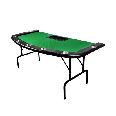 China New Design Casino Club YH Casino High End 7 Player Blackjack Table With 7PCS Drink Rack for sale