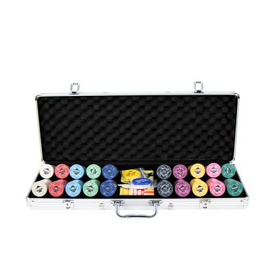 China Casino Gambling YH Casino Quality EPT Ceramic Poker Chips Round Poker Chips Set With Aluminum Case for sale