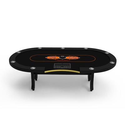 China Casino Gambling High Quality YH New Design Armrest Water Cup Texas Poker Table Gaming Table for sale