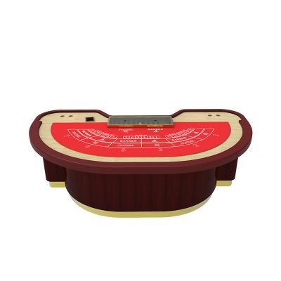 China Wholesale High Quality Red Casino Club YH New Design Aremrest Casino Bacarrat Tables For Gambling for sale