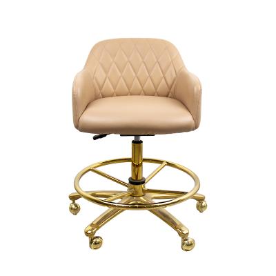 China Smoothness YH Adjustable Chair Height Round Gaming Casino Chairs With Movable Gold Wheel for sale