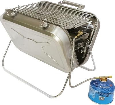 China ButoneGrills Easily Assembled New Trend Suitcase Stainless Steel BBQ Propane Portable Foldable Steakf BBQ Grill Outdoor Camping for sale