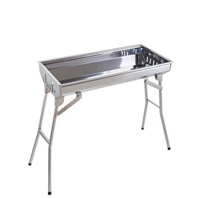 China Wholesale Easily Assembled Outdoor Picnic Folding Small Portable Rectangular Stainless Steel Charcoal BBQ Grills Hot Selling Very Popular for sale