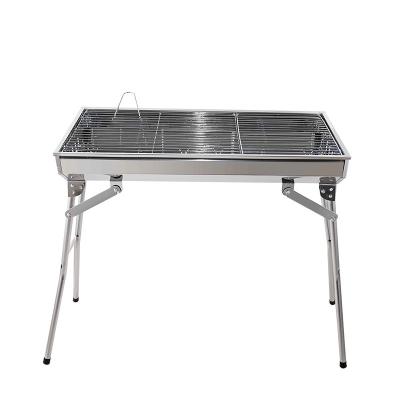 China Wholesale New Design Easily Assembled Outdoor Picnic Folding Small Portable Rectangular Stainless Steel Charcoal BBQ Grills Hot Selling Very Popular for sale