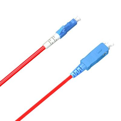 China SC Fibra Optica RED Multimode Jumper Fiber Optic Communication Factory Supply Customization LC for sale