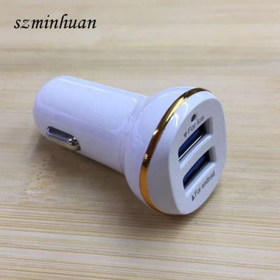 China Mobile Phone Tablet MP3 GPS Car Charging Accessories Dual Usb Car Charger Adapter 2 Usb Display 3.1A Left Smart Car Charger For Iphone For Samsung for sale